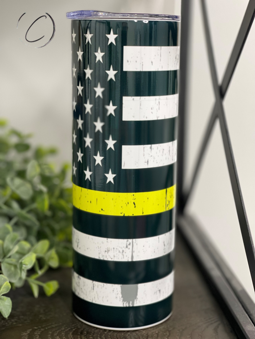 Thin Yellow Line 20oz Skinny Tumbler