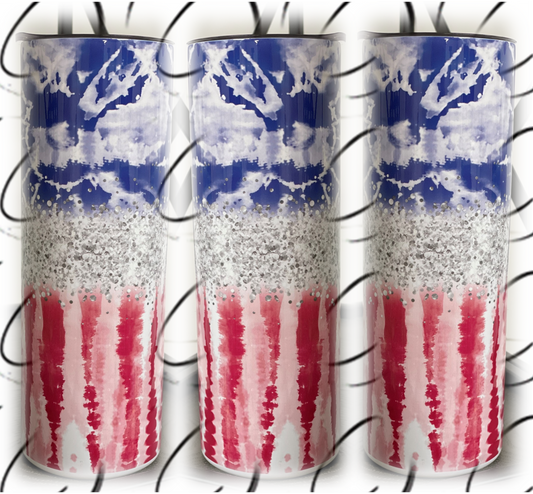 Tie Dye Flag 20oz Skinny Tumbler