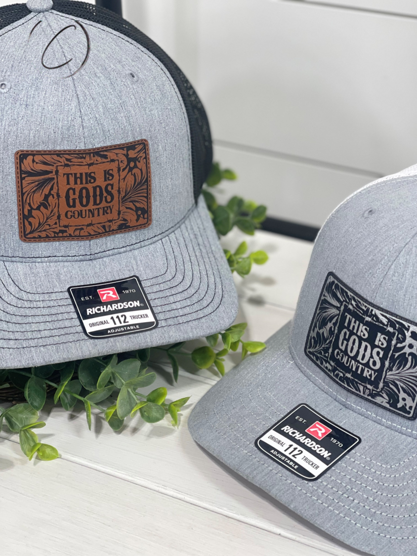 Adult Tooled This Is Gods Country Patch Snapback Hat