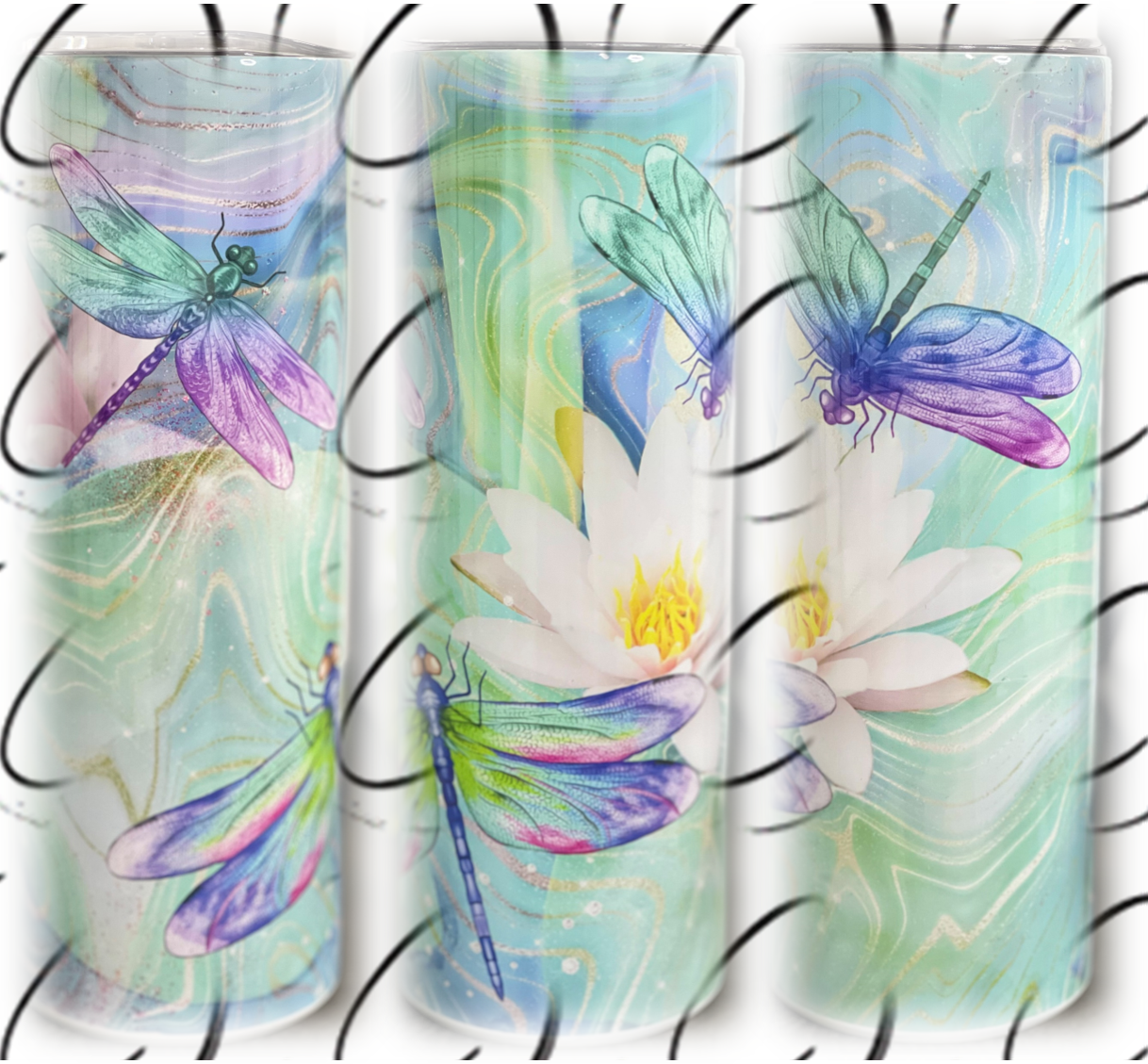 Translucent Dragonflies 20oz Skinny Tumbler