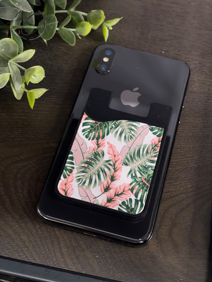 Tropical Blush Card Caddy Phone Wallet