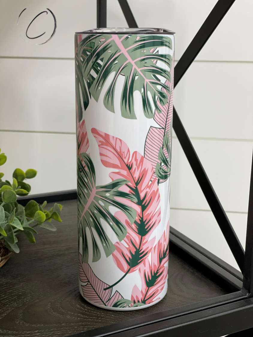 Tropical Blush 20oz Skinny Tumbler