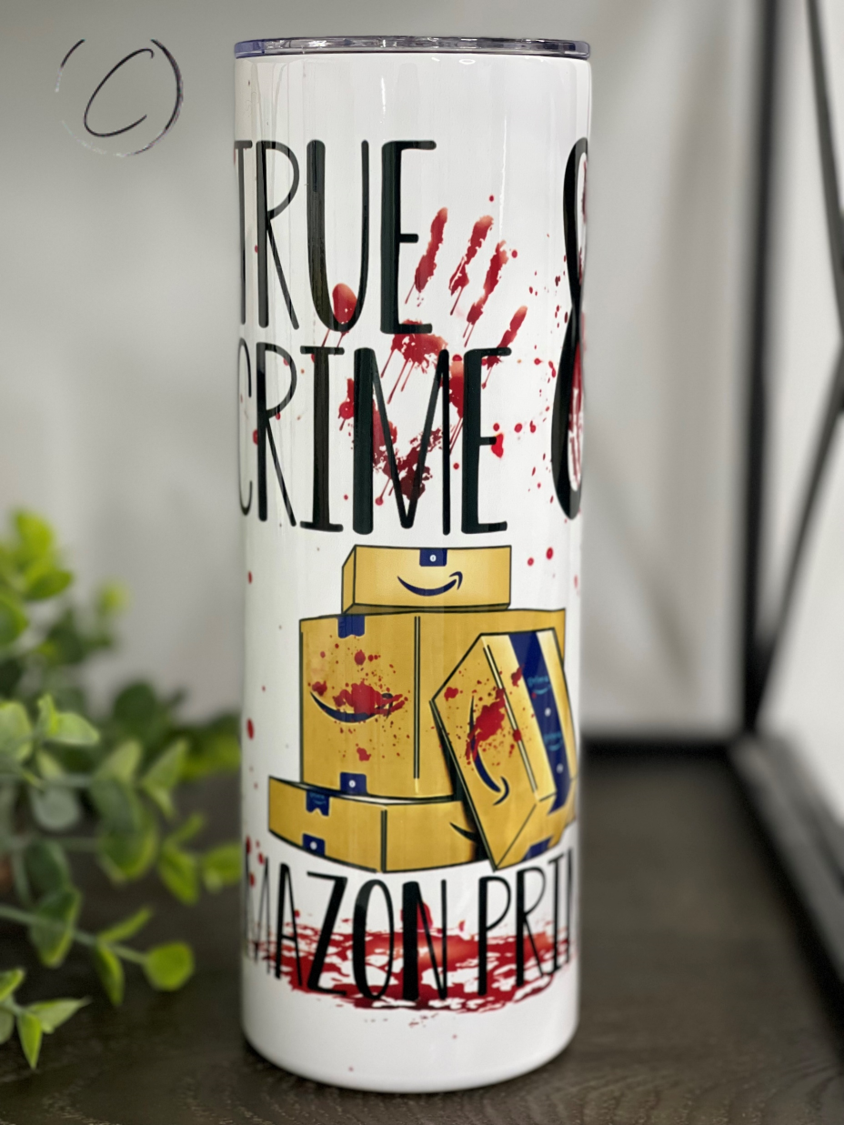 True Crime & Amazon Prime 20oz Skinny Tumbler