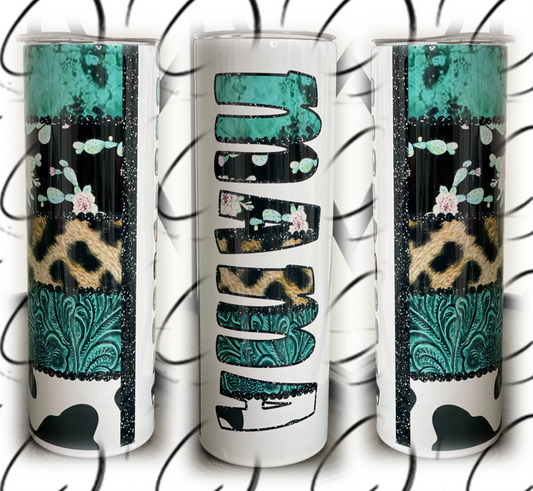 Turquoise Mama 20oz Skinny Tumbler