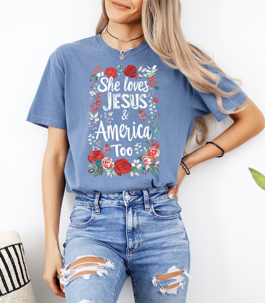 She Loves Jesus Graphic Tee