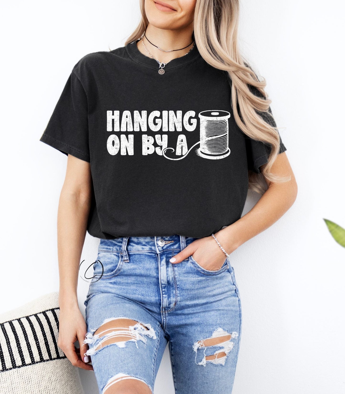 Hanging On By A Thread Graphic Tee