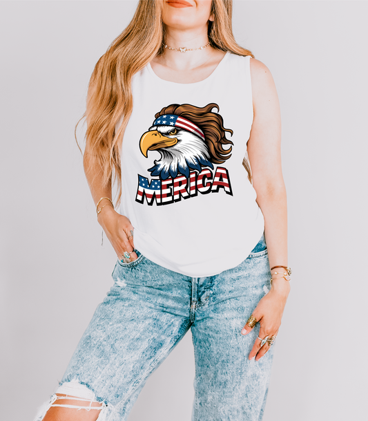 Merica' Eagle Graphic Tank Top