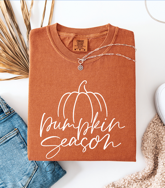 Pumpkin Season Doodle Graphic Tee