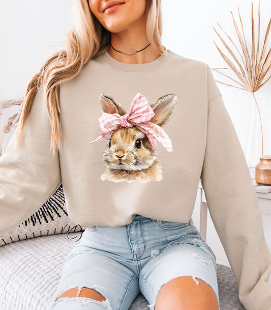 Watercolor Coquette Bunny Sweatshirt