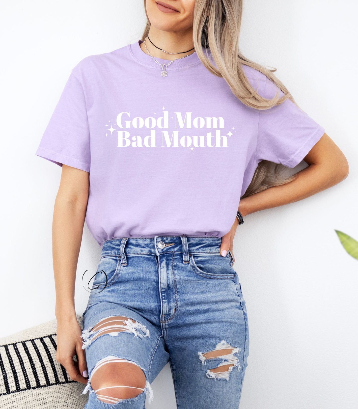 Good Mom Bad Mouth Graphic Tee