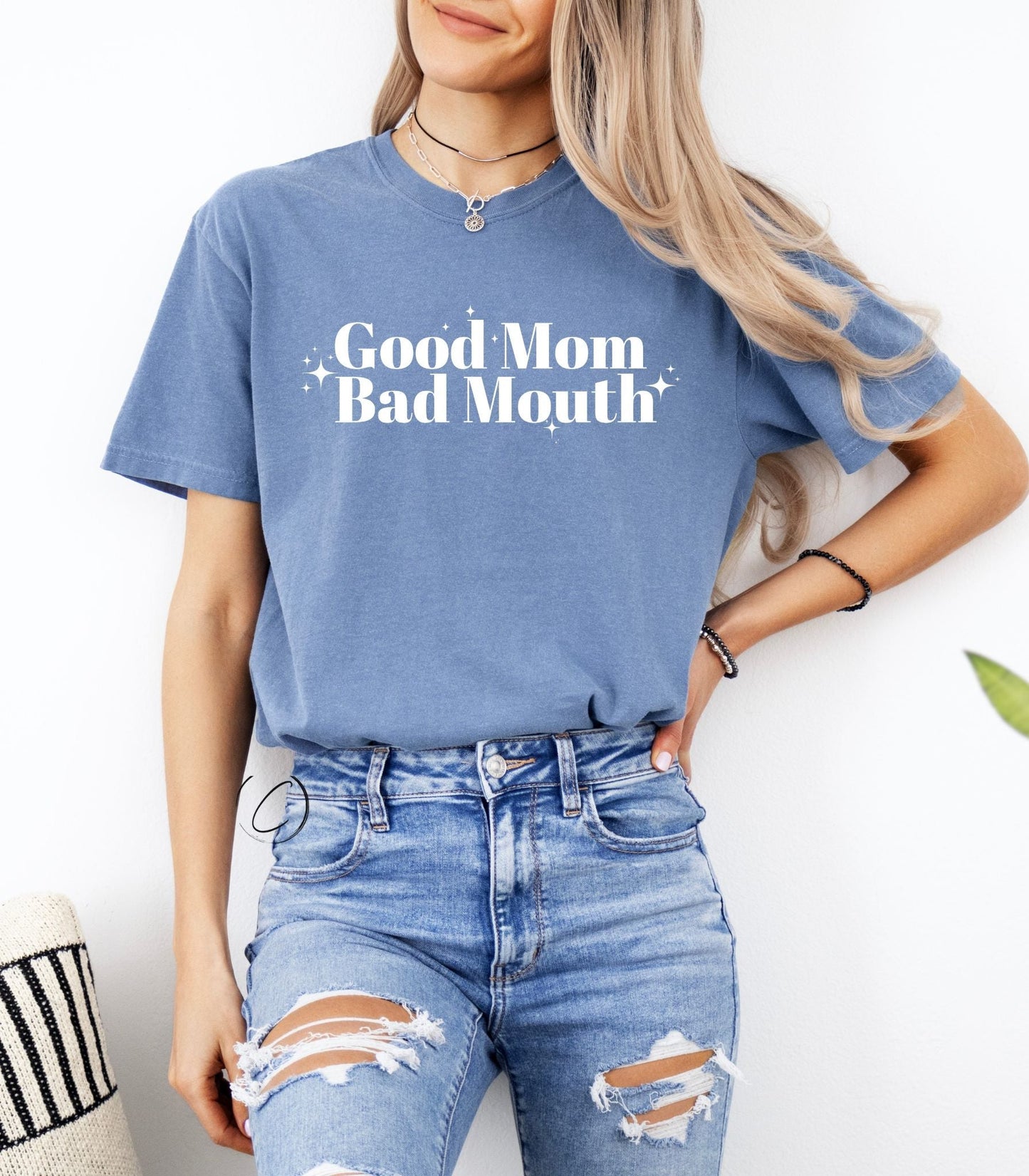 Good Mom Bad Mouth Graphic Tee