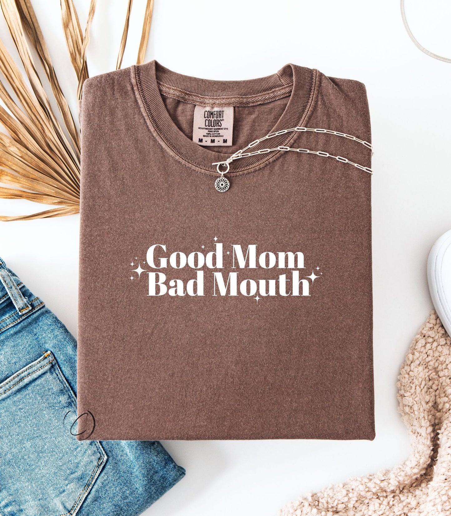 Good Mom Bad Mouth Graphic Tee