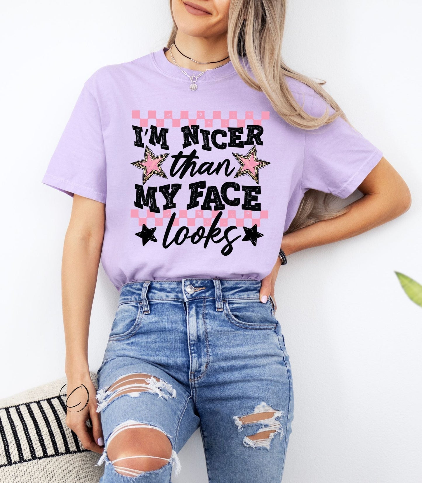 Nicer Than My Face Graphic Tee