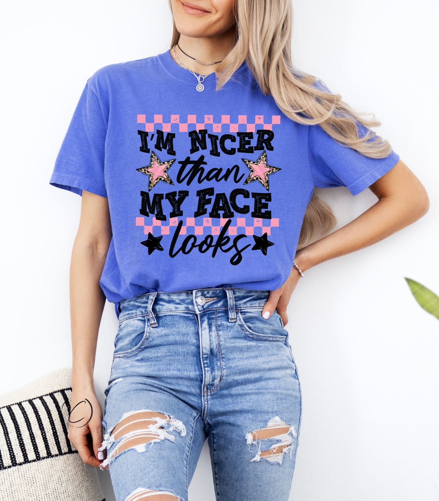 Nicer Than My Face Graphic Tee
