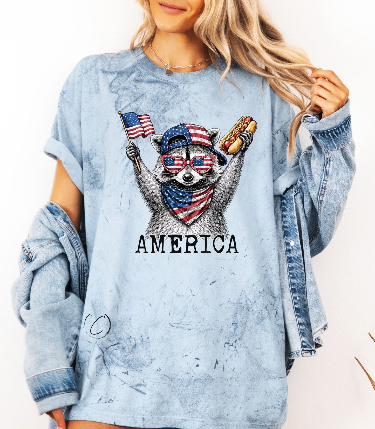 America Feral Racoon Graphic Tee