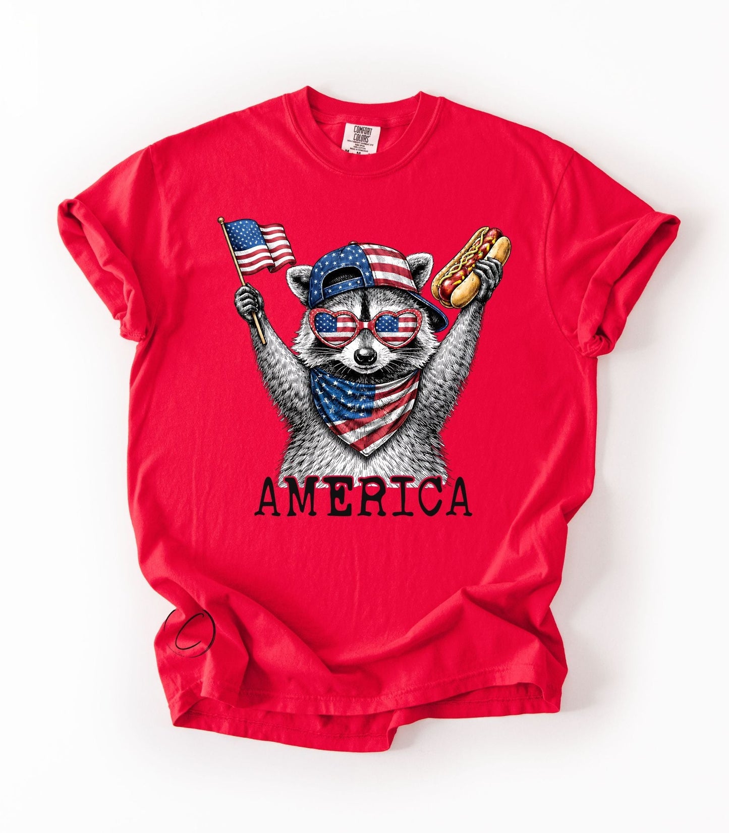 America Feral Racoon Graphic Tee