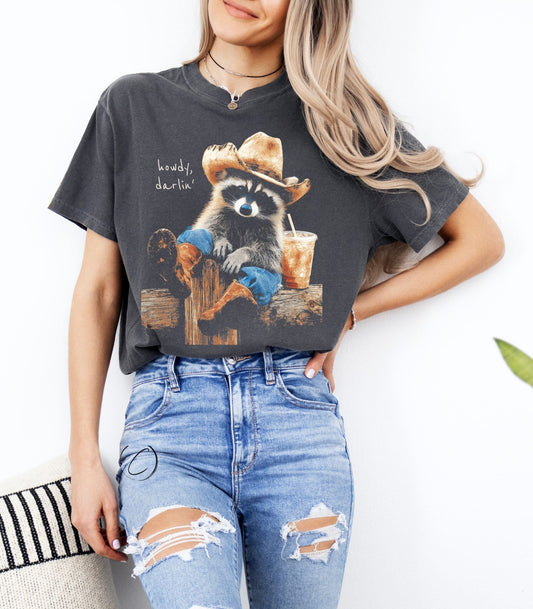 Howdy Darlin' Racoon Graphic Tee