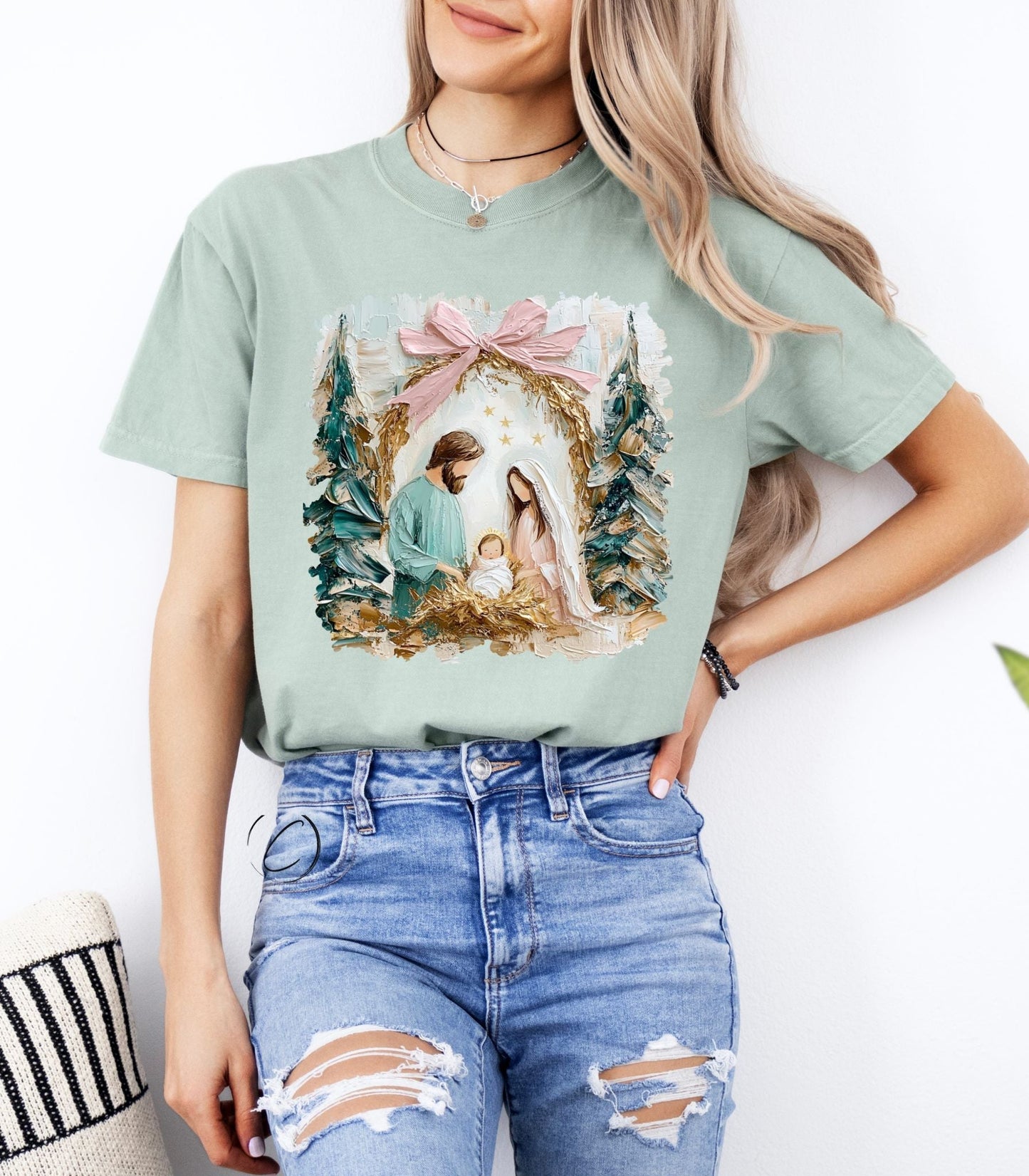 Painted Nativity Graphic Tee