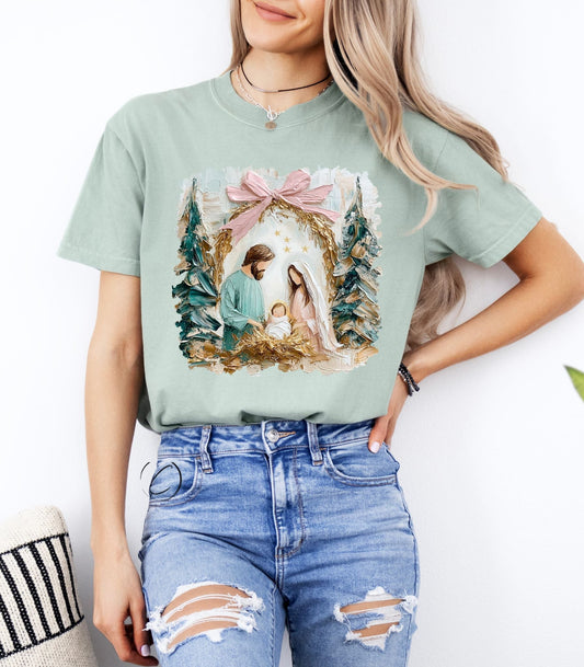 Painted Nativity Graphic Tee