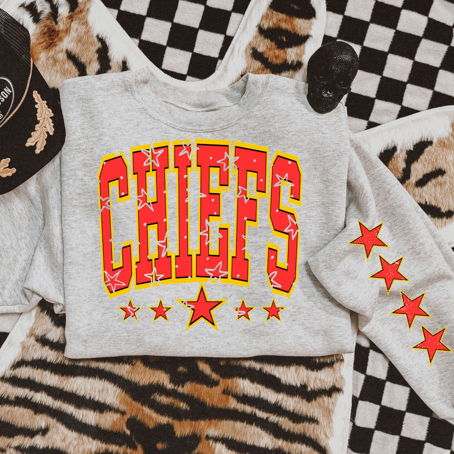 Distressed Varsity Chiefs Sweatshirt