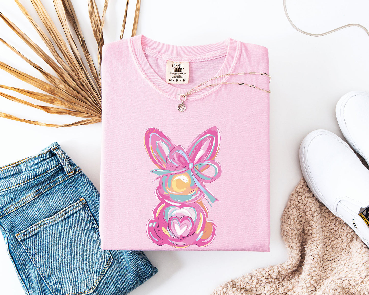 Vibrant Brushstroke Bunny Graphic Tee