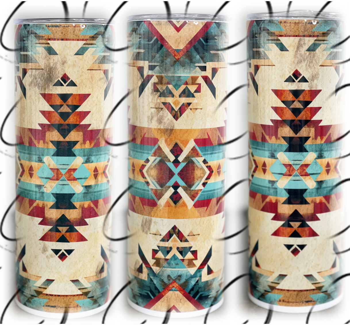 Western Aztec 20oz Skinny Tumbler