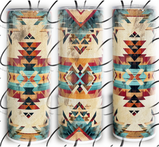 Western Aztec 20oz Skinny Tumbler