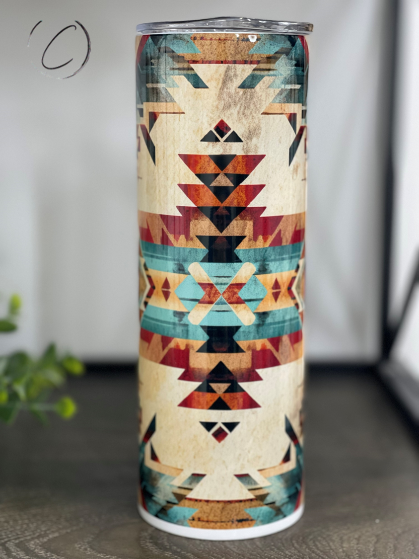 Western Aztec 20oz Skinny Tumbler