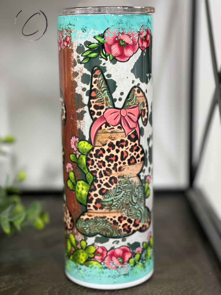 Western Bunnies 20oz Skinny Tumbler