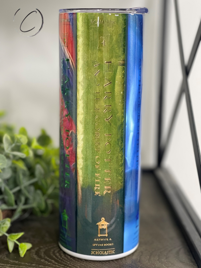 Wizarding Book Spines 20oz Skinny Tumbler