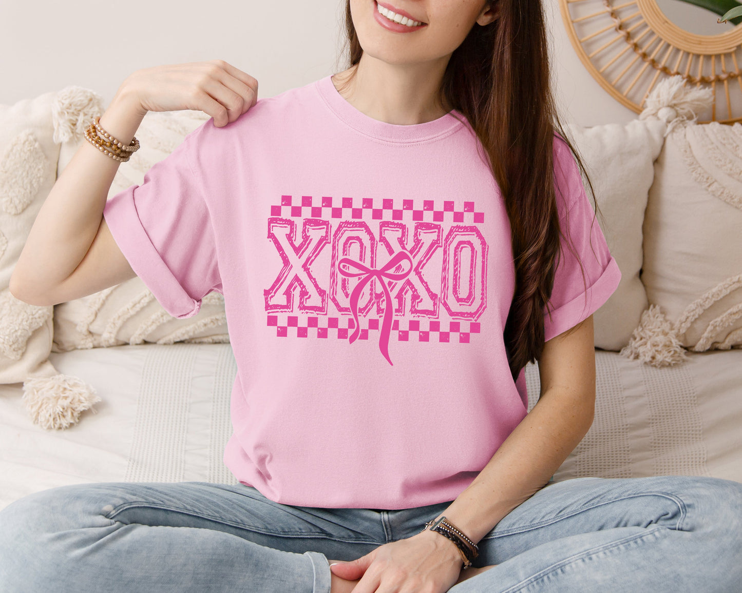 XOXO Coquette Bow Graphic Tee