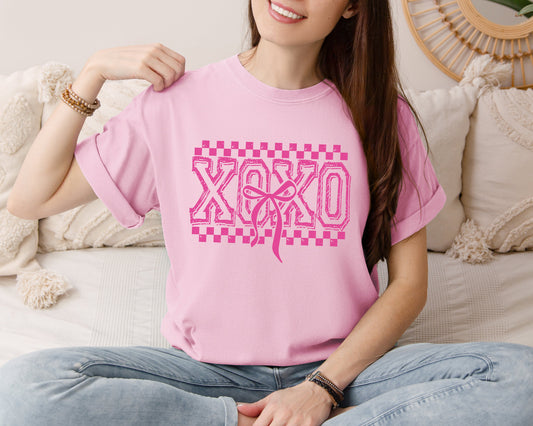 XOXO Coquette Bow Graphic Tee