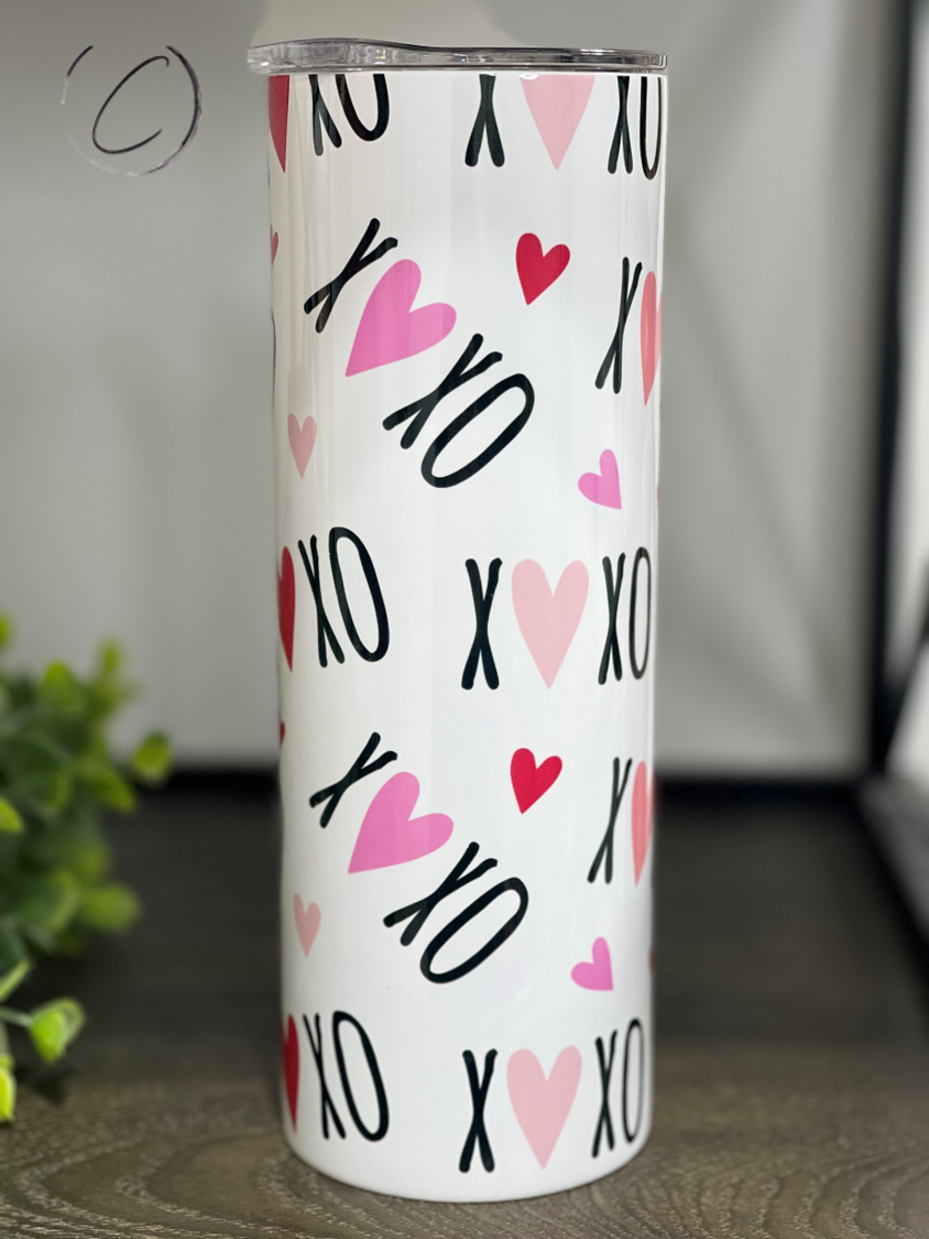 XOXO Heart 20oz Skinny Tumbler