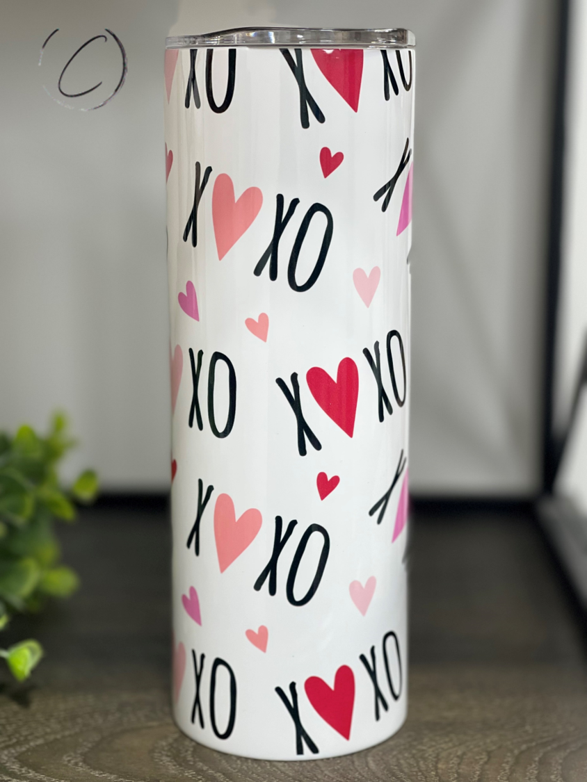 XOXO Heart 20oz Skinny Tumbler