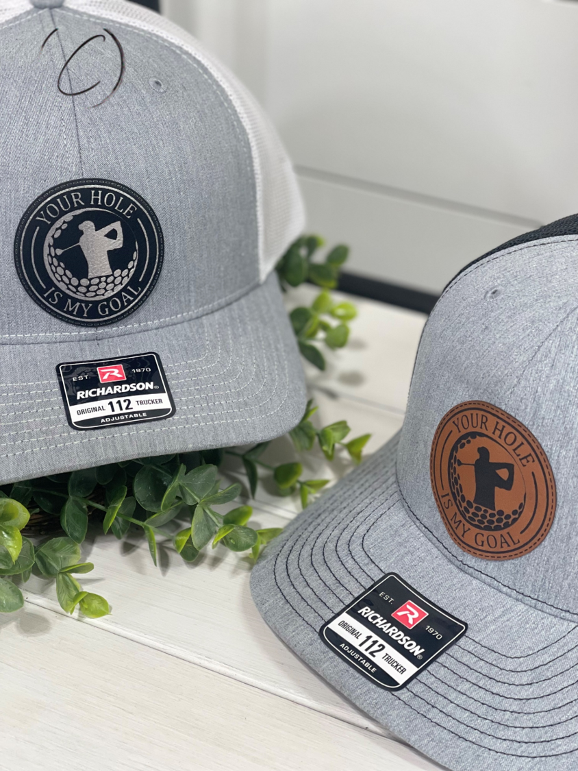 Adult Your Hole Is My Goal Golf Patch Snapback Hat