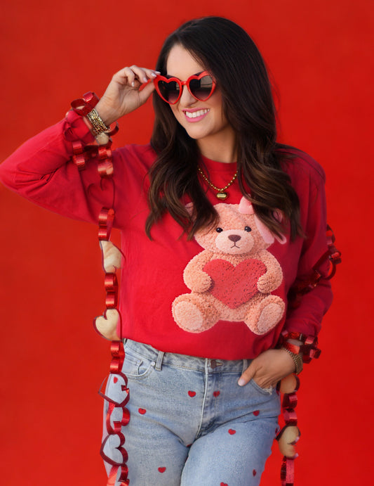Red Heart Teddy Bear Tee / Long Sleeve