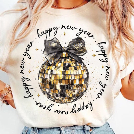 New Year Disco Ball Graphic Tee