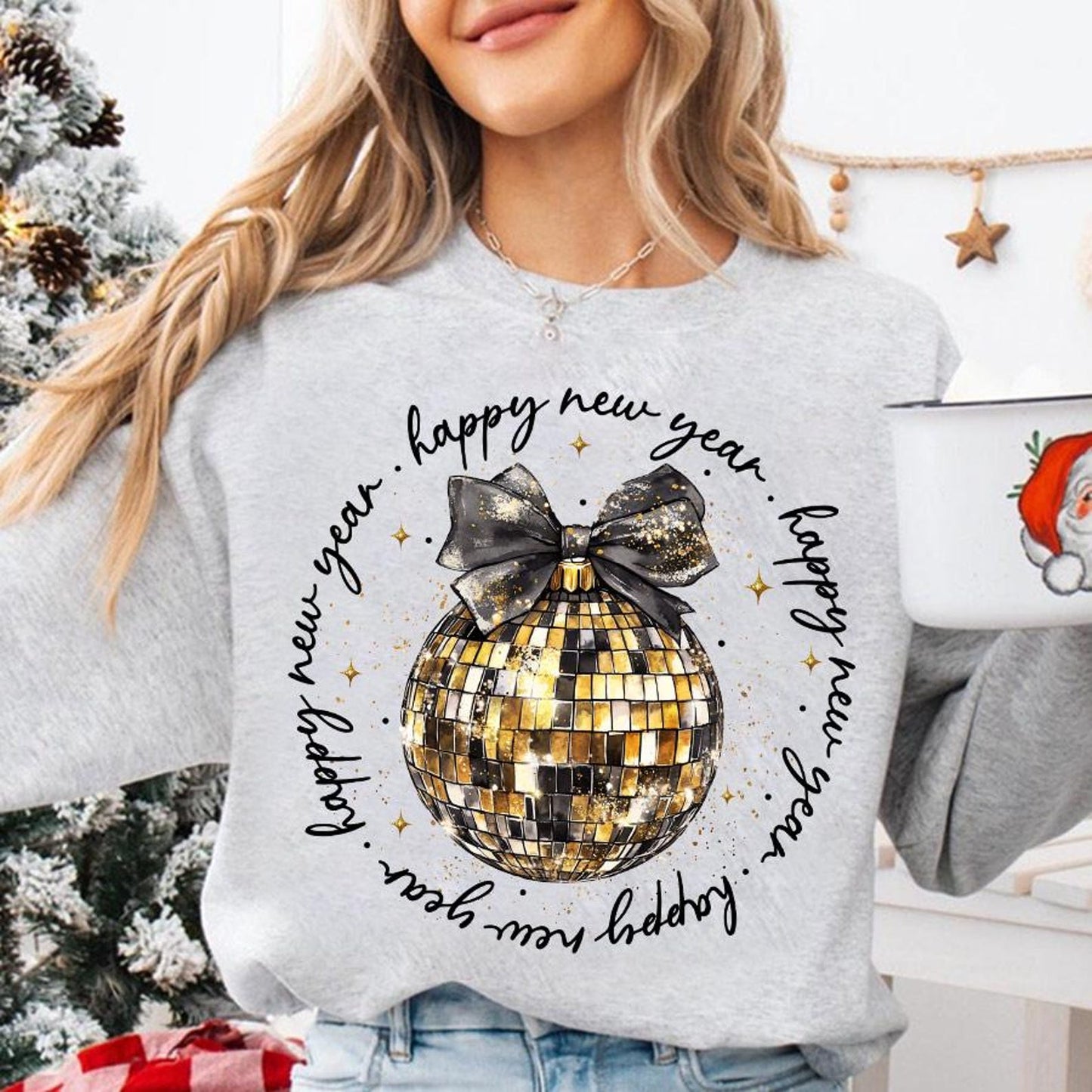 New Year Disco Ball Sweatshirt