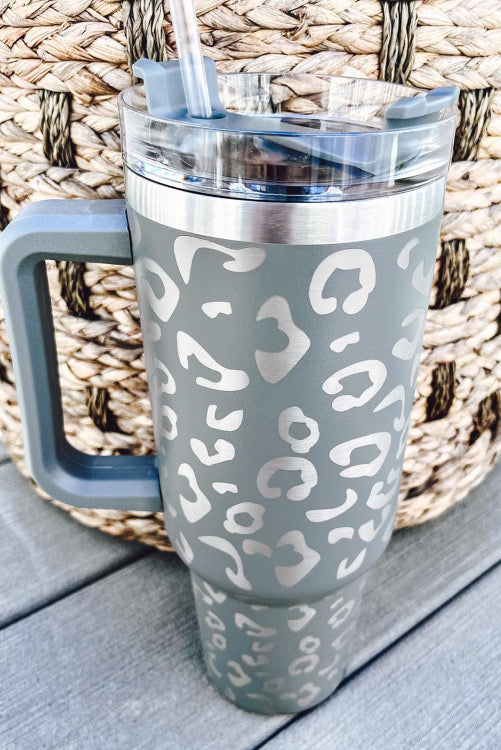 Leopard double insulated tumbler