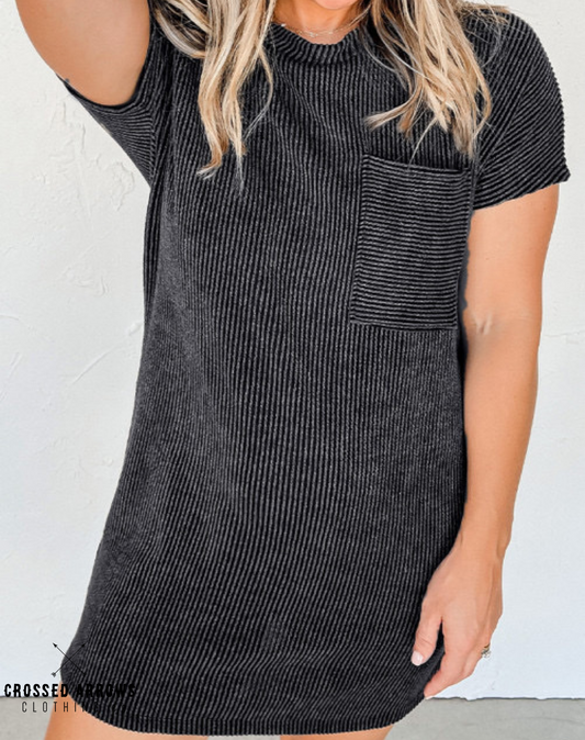 Ribbed t-shirt dress