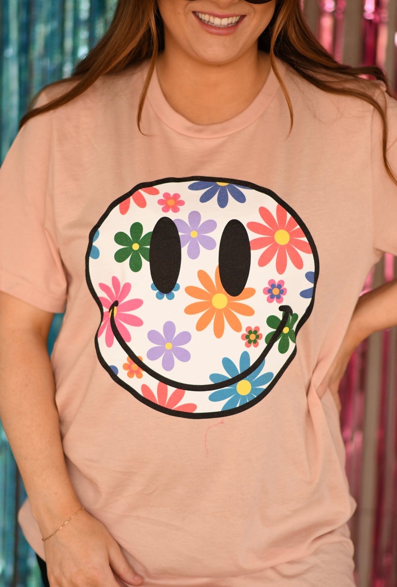 Colorful Daisy Smiley Mommy & Me Tees