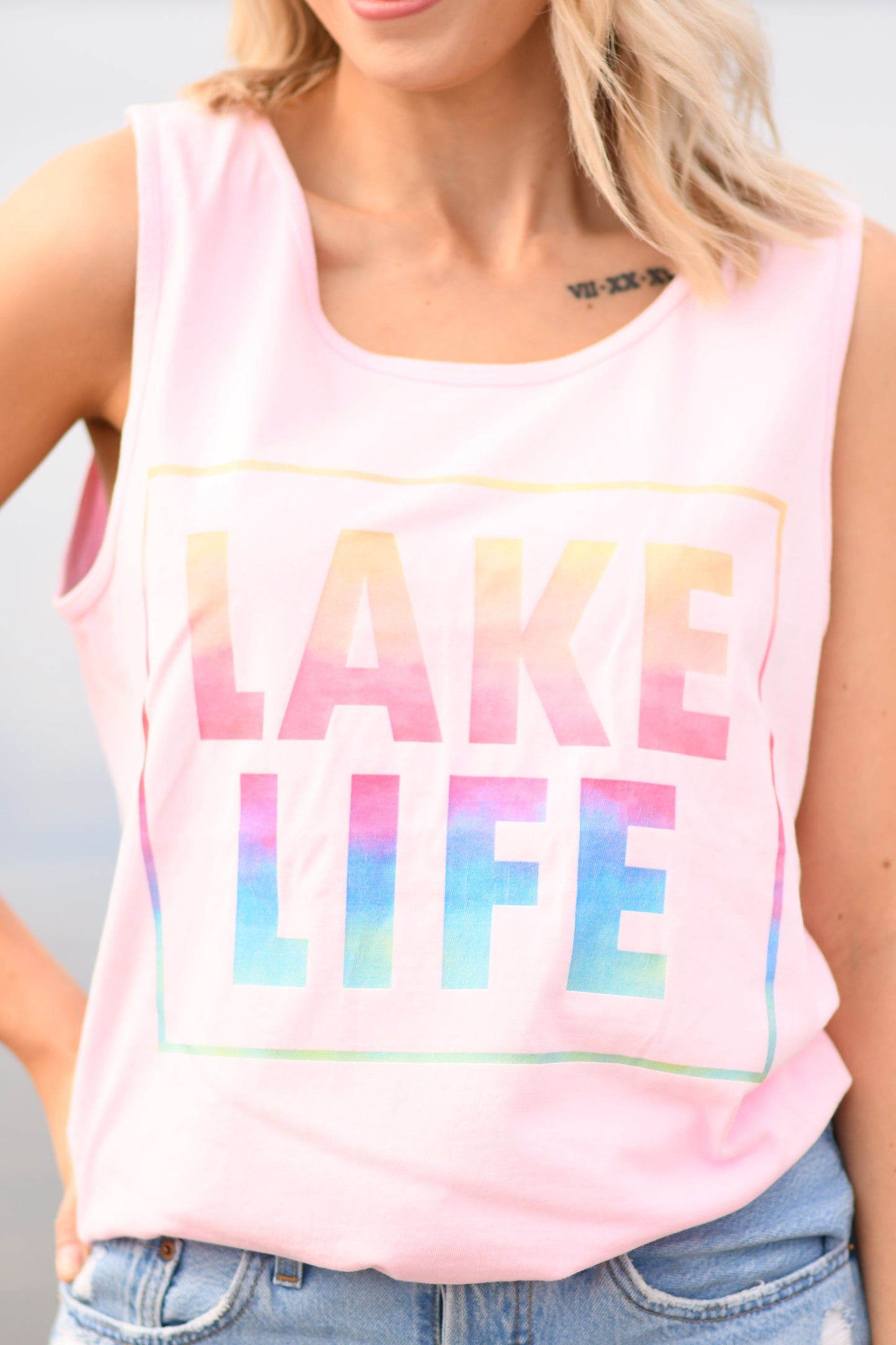 Lake Life Rainbow Tank/Tee